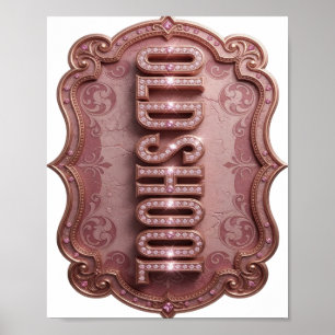 Lebendiges Gold MODESHOP Grafikdesign Poster