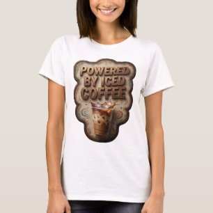 Lebendiges Gold POWERED BY ICED COFFEE Benutzerdef T-Shirt