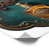 Lebendiges Gold TEQUILA ERFORDERLICH Poster (Ecke)
