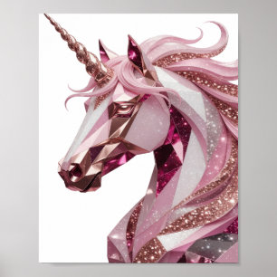 Lebendiges Gold-UNICORN-Zitat-Design Poster