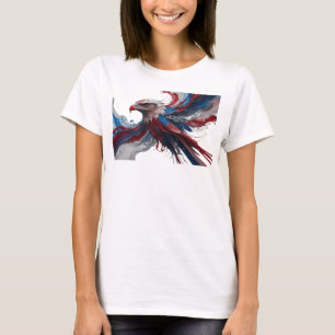 Lebendiges goldenes abstraktes Adler-Originaldesig T-Shirt