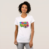 Lebendiges Graffiti Fresh Beats DJ Turntable T-Shi T-Shirt (Vorne ganz)