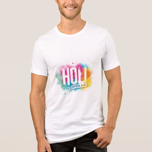 Lebendiges Grafik-T-Shirt zum Holi Splash Tri-Blend Shirt (Vorderseite)