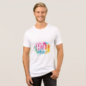 Lebendiges Grafik-T-Shirt zum Holi Splash Tri-Blend Shirt (Vorderseite voll)