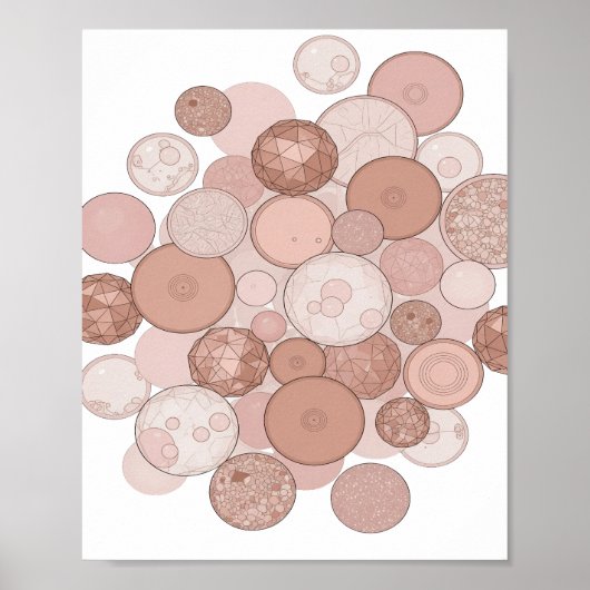 Lebendiges Grau ABSTRACT ART Statement Design Poster (Vorne)
