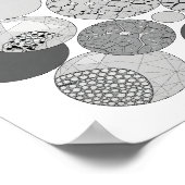 Lebendiges Grau ABSTRACTE KUNST Moderne Gestaltung Poster (Ecke)
