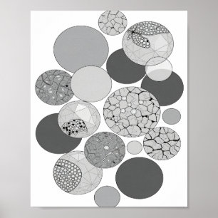 Lebendiges Grau ABSTRACTE KUNST Moderne Gestaltung Poster