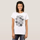 Lebendiges Grau ABSTRACTE KUNST Moderne Gestaltung T-Shirt (Vorne ganz)