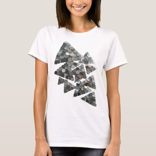 Lebendiges Grau-BAUM-Design nach Maß T-Shirt (Vorderseite)