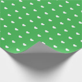 Lebendiges Grün-Weiß-Hermuster Geschenkpapier (Ecke)