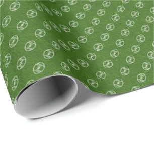 Lebendiges grünes Fußballfeld-Geschenkpapier Geschenkpapier
