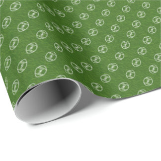 Lebendiges grünes Fußballfeld-Geschenkpapier Geschenkpapier