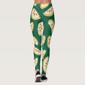 lebendiges grünes Guavenfruchtmuster Leggings (Rückseite)
