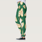 lebendiges grünes Guavenfruchtmuster Leggings (Links)
