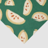 lebendiges grünes Guavenfruchtmuster Seidenpapier (Detail)