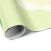 Lebendiges grünes und oranges Wasserfarbsplash-Des Geschenkpapier (Rolleneckpunkt)