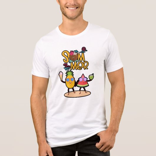 Lebendiges Hallo Sommer  Tri-Blend Shirt (Vorderseite)