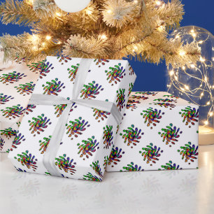 Lebendiges Helles Farbige Muster Geschenkpapier