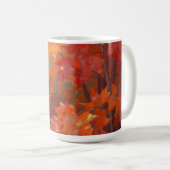 Lebendiges Herbst-Ahornlaub-Kronendach Kaffeetasse (VorderseiteRechts)