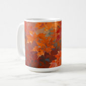 Lebendiges Herbst-Ahornlaub-Kronendach Kaffeetasse (Vorderseite Links)