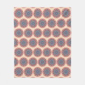 Lebendiges Hexcolor-Mandala Fleecedecke (Vorderseite)