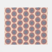 Lebendiges Hexcolor-Mandala Fleecedecke (Vorderseite (Horizontal))