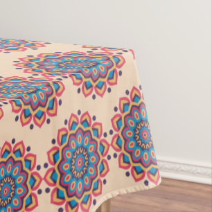 Lebendiges Hexcolor-Mandala Tischdecke