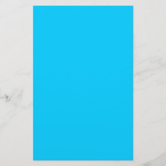 Lebendiges Himmelblau einfarbig Briefpapier (Vorderseite)