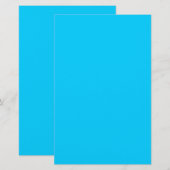 Lebendiges Himmelblau einfarbig Briefpapier (Vorne/Hinten)