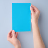 Lebendiges Himmelblau einfarbig Flyer (Handgriff)