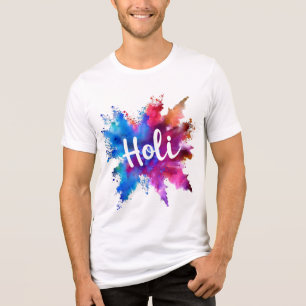 Lebendiges Holi-Splash-Grafik-T-Shirt Tri-Blend Shirt