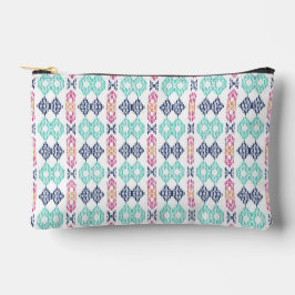 Lebendiges ikat-inspiriertes geometrisches vertika zubehörtasche