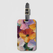 Lebendiges Impasto-Blumen-Gepäckanhänger Gepäckanhänger (Vorderseite Vertikal)