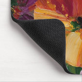 Lebendiges Impasto-Blumenbild-Mauspad Mousepad (Ecke)