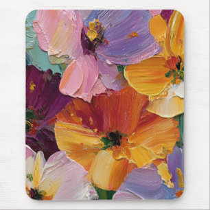 Lebendiges Impasto-Blumenbild-Mauspad Mousepad