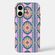 Lebendiges Kaleidoskop Blühen: Rosa & Smaragd Mand