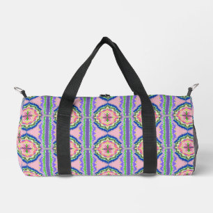 Lebendiges Kaleidoskop Blühen: Rosa & Smaragd Mand Duffle Bag