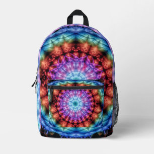 Lebendiges Kaleidoskop-Mandala Farbige Kunst Bedruckter Rucksack