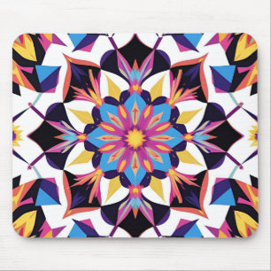 Lebendiges Kaleidoskop-Mandala-Muster Mousepad