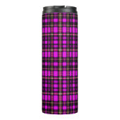 Lebendiges Karo-Tartan-Muster-Stoff Thermosbecher (Rückseite)