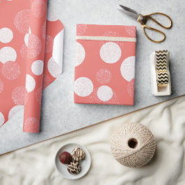 Lebendiges Korallenweiß mit Glittermuster Geschenkpapier