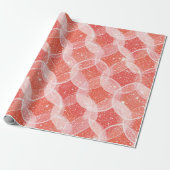 Lebendiges Korallenweiß mit Glitzer-Muster Geschenkpapier (Ungerollt)