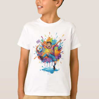 Lebendiges Künstlerjungen-T-Shirt T-Shirt