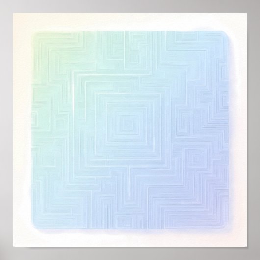 Lebendiges Labyrinth-Wallpaper und Kunstprint mit Poster (Vorne)