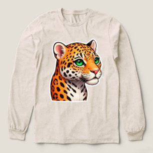 Lebendiges Leopard-Porträt mit kräftigen Flecken Tri-Blend Shirt