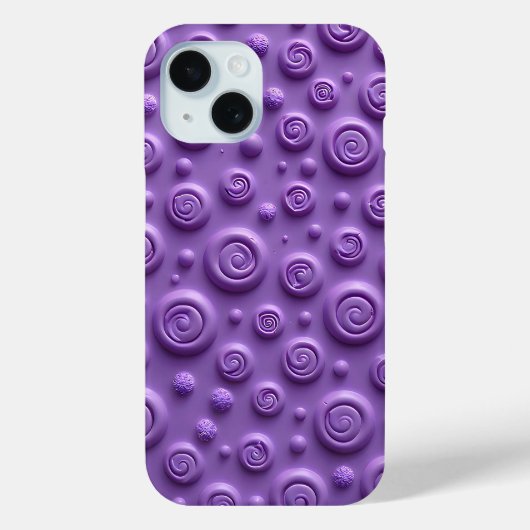 Lebendiges lila Spiral-iPhone-Case Aesthetic Case-Mate iPhone Hülle (Rückseite)