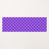 Lebendiges Lila und Lavendel-Schachbrett Yogamatte (Vorderseite (Horizontal))
