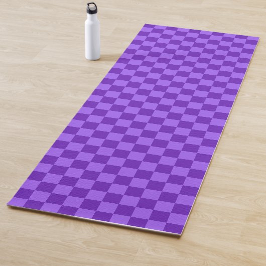 Lebendiges Lila und Lavendel-Schachbrett Yogamatte (Beispiel)