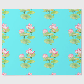 Lebendiges Lotus-Motiv Geschenkpapier