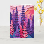 Lebendiges Lupinenfeld Karte (Gelbe Blume)